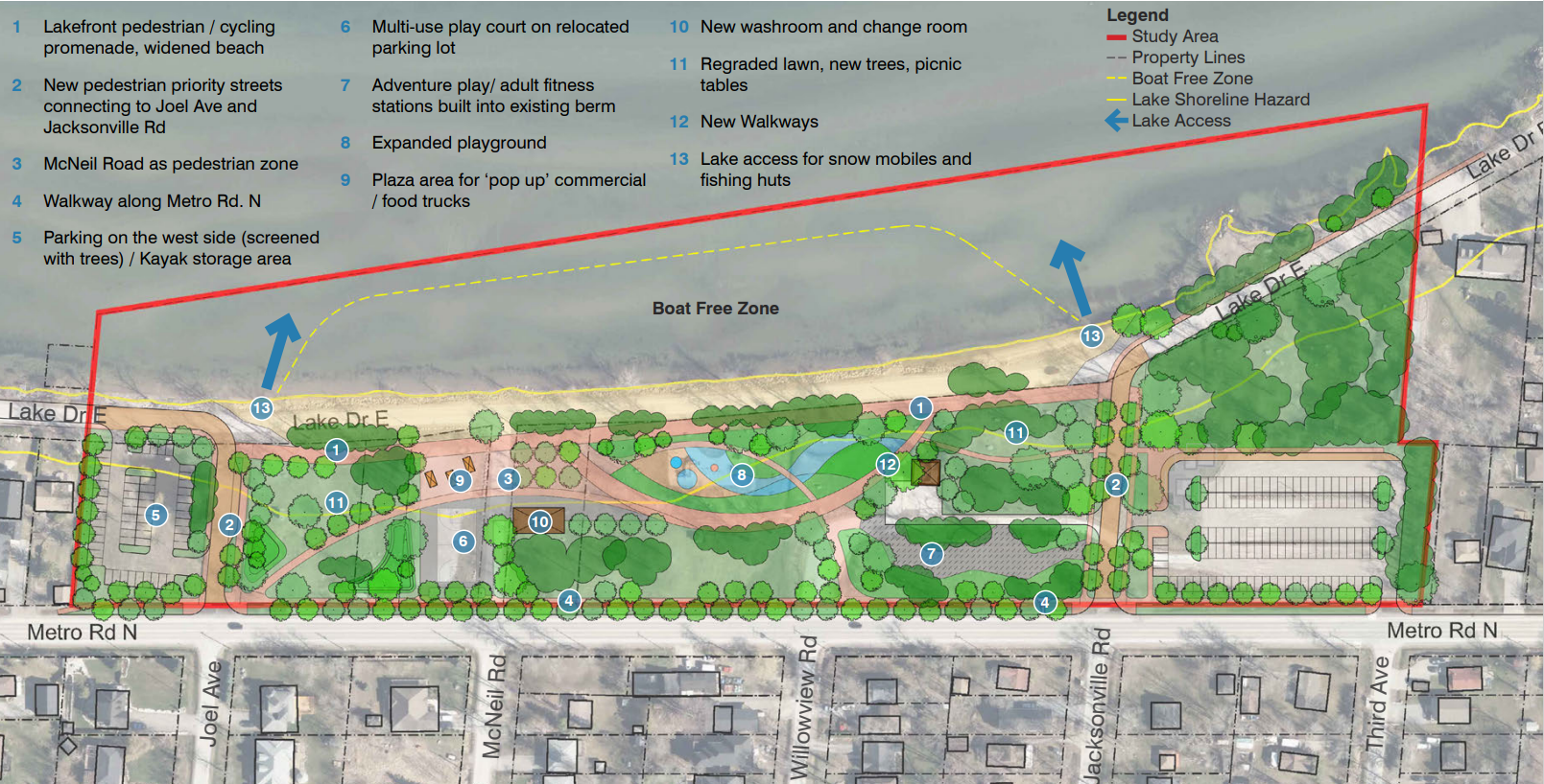 Concept Plan for Willow Beach Park